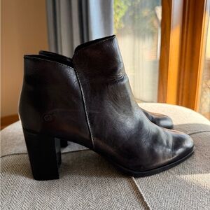 Born Black Leather Ankle Boots